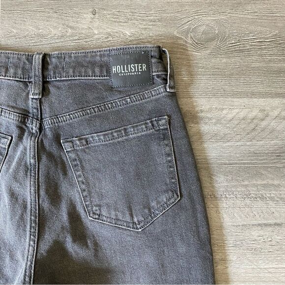 Hollister Ultimate High Rise Mom Jean Black 25 Stretch Ripped - Picture 11 of 16